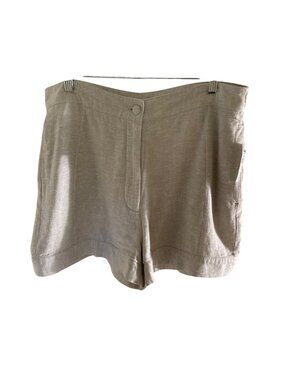 Ava + Esme Women's Natural Linen Shorts Pockets Large NWT